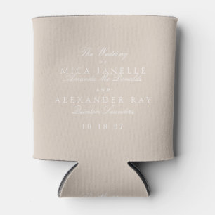 Classic Formal Elegant Blush Pink Wedding Gift Can Cooler
