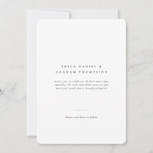 Classic Formal Wedding Photo Round Invitation
