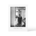 Classic Formal Wedding Photo Thank You Card