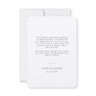 Classic Formal Wedding Photo Thank You Card
