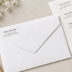 Classic Formal Wedding Return Address Label