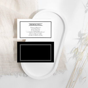Classic Formal Wedding Wishing Well Enclosure Card