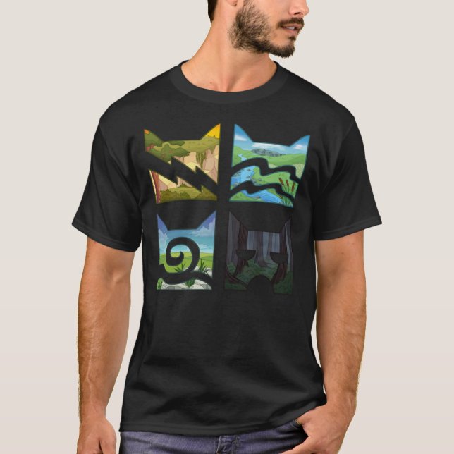 Classic Four Warriors Warrior Cats Logo Classic T- T-Shirt (Front)
