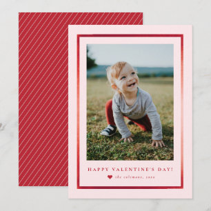 Classic Frame Portrait Photo Valentine's Day Card
