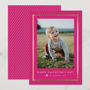 Classic Frame Portrait Photo Valentine's Day  Note Card