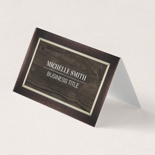 Classic Frame   Wood Grain   Vintage Business Card