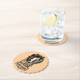 Classic Frames & Shadows Vintage Noir Cinema Paper Coaster