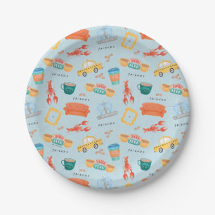 Classic FRIENDS™ Icons Pattern Paper Plate