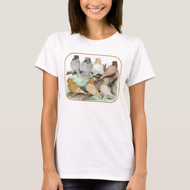 Classic Frill Pigeons Blondinettes T-Shirt (Front)