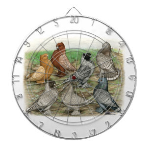 Classic Frill Pigeons Laced Blondinettes Dartboard