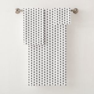 Classic Frog Pattern CUSTOM BACKGROUND COLOR Bath Towel Set