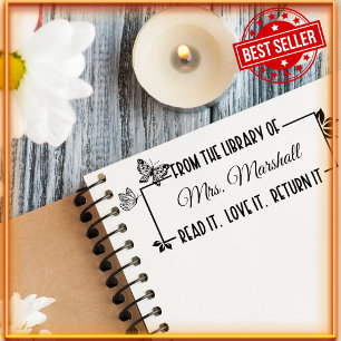 Classic "From The Library Of" Teacher Self-Inking  Stamp