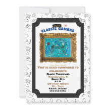 Classic Gamers Birthday Cool Play Invitation