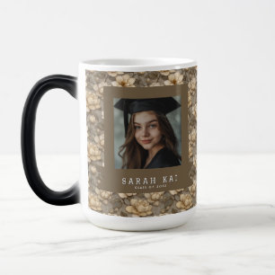 Classic Gardenias Pattern Gift For Him Grad Magic Mug