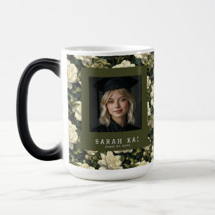 Classic Gardenias Print Wife Graduation Gift Magic Mug