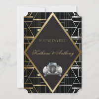 Classic Gatsby Deco Faire-part de mariage