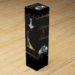 Classic Gatsby Deco Wedding Wine Box<br><div class="desc">Classic and Sophisitcated,  Black and Gold in Art Deco Style of the roaring 20's,  Roaring Twenties Gatsby Style Vintage and Elegant,  with a 1920's "Great Gatsby" theme in black and gold tones. A black background highlights the intricate geometric Art Deco style design and lettering created in a gradient gold.</div>