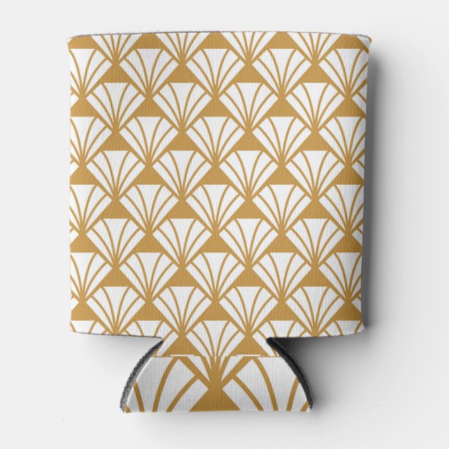Classic Geometric: Art Deco Elegance. Can Cooler (Front)