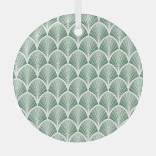 Classic Geometric: Art Deco Seamless Style Glass Ornament