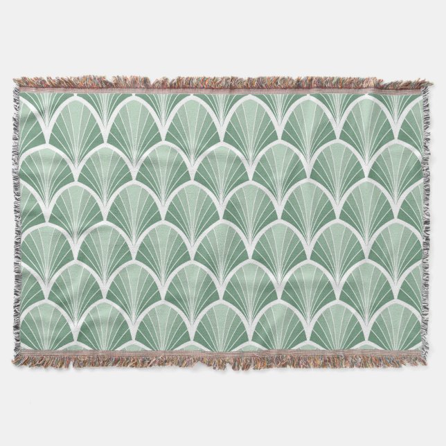 Classic Geometric: Art Deco Seamless Style Throw Blanket (Front)