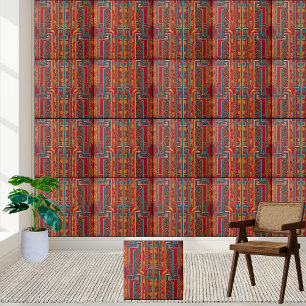 Classic Geometric Greek Key Pattern Tile