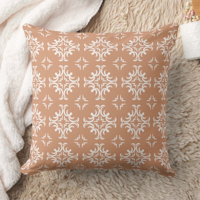 Classic Geometric Lattice & Diamond Micro-Pattern Throw Pillow (Blanket)