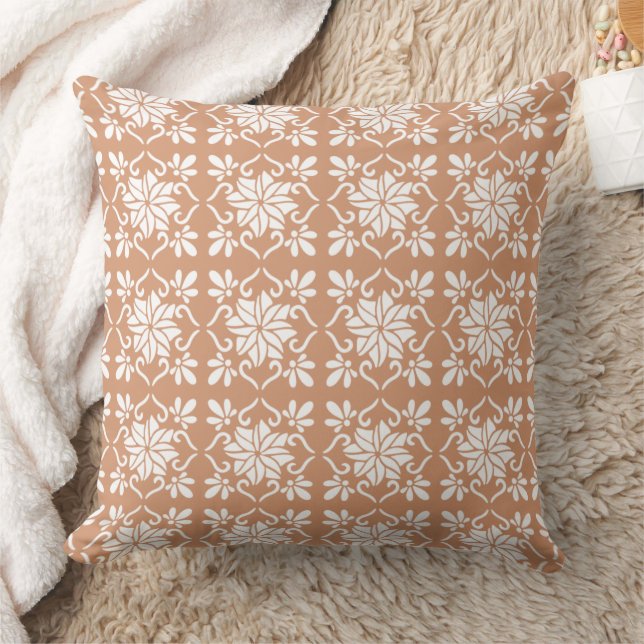 Classic Geometric Lattice & Diamond Micro-Pattern Throw Pillow (Blanket)
