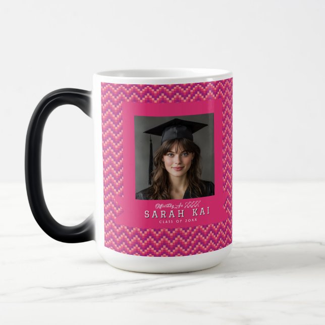 Classic Geometric Pattern Husband  Graduation Gift Magic Mug (Left)