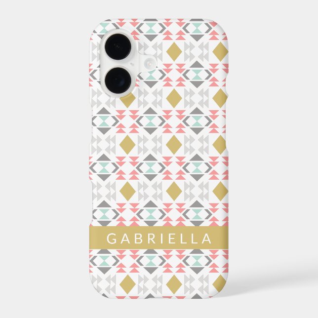 Classic Geometric Pattern in Grey Personalized  (Back)