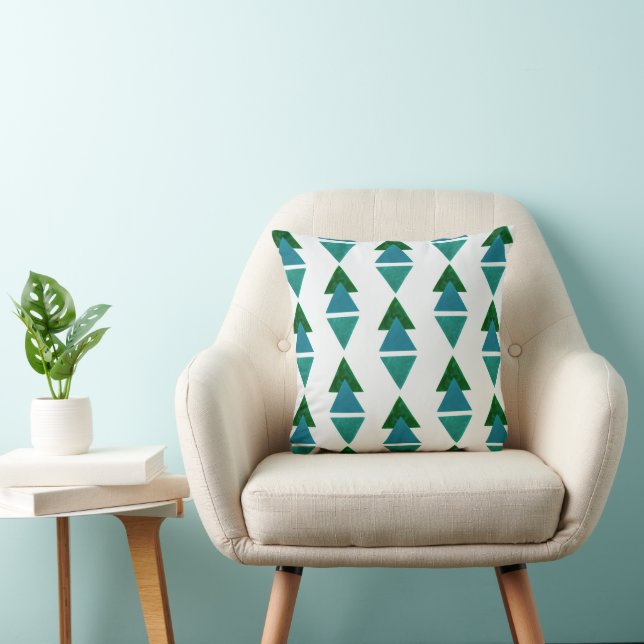 Classic geometric triangle cushion.   throw pillow (Chair)