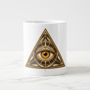 Classic Gilded Providence All-Seeing Eye Specialty Large Coffee Mug