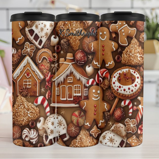 Classic Gingerbread Cookie Spread Thermal Tumbler (Creator Uploaded)