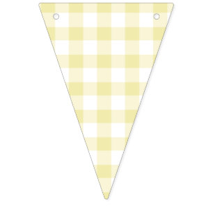 Classic Gingham Butter Yellow Bunting Flags