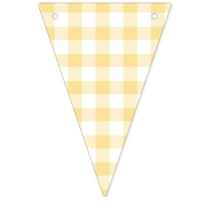 Classic Gingham Canary Yellow Bunting Flags