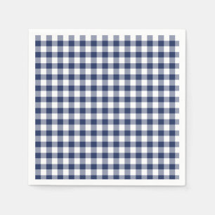 Classic Gingham Navy Blue Napkin