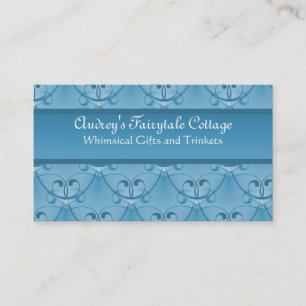 Classic Glam Business Card, Soft Light Blue Business Card