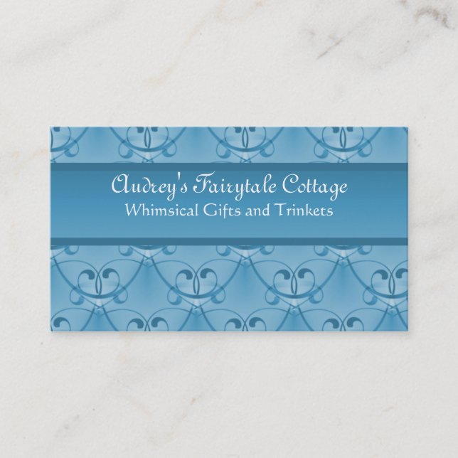 Classic Glam Business Card, Soft Light Blue Business Card (Front)