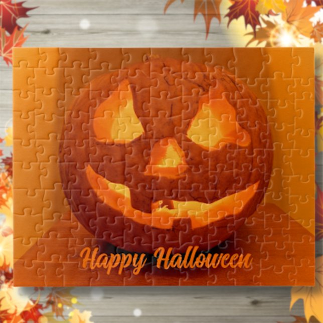 Classic Glowing Carved Pumpkin Jigsaw Puzzle (Creator Uploaded)