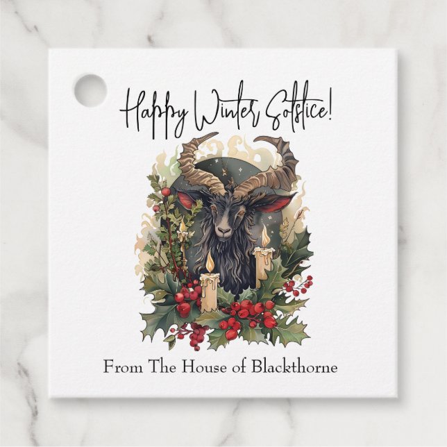 Classic Goat Yule  Favour Tags (Front)