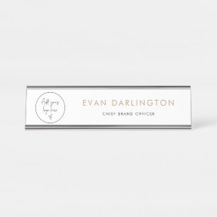 Classic Gold Business Logo Company Name Plate