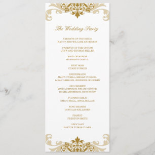 Classic Gold Colour Elegant Ironwork Wedding Program