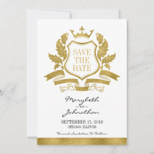 Classic Gold Crest Enregistrer La Carte Date