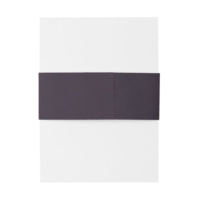 Classic Gold Deco Purple Calligraphy Monogram Invitation Belly Band (Back Example)