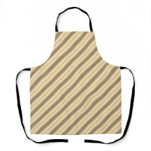 Classic Gold Diagonal Stripe All-Over Print Apron