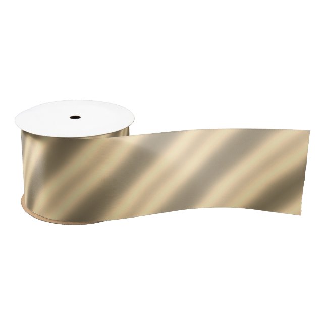 Classic Gold Diagonal Stripe Ribbon Satin Ribbon (Spool)