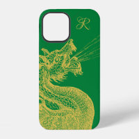 Classic Gold Dragon Monogram Case-Mate iPhone Case