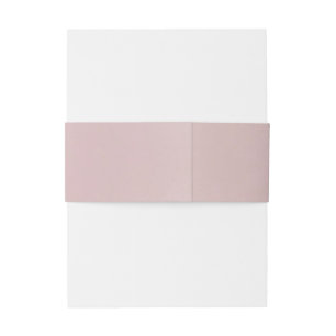 Classic Gold Dusty Rose Pink Monogram Wedding Invitation Belly Band