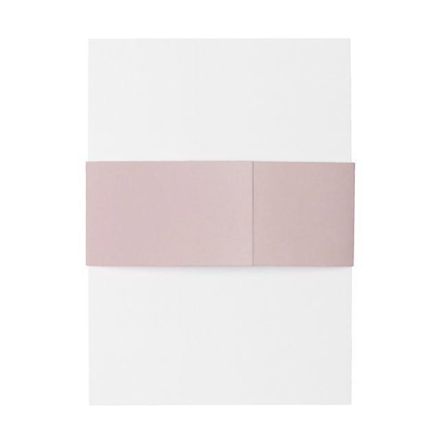 Classic Gold Dusty Rose Pink Monogram Wedding Invitation Belly Band (Back Example)