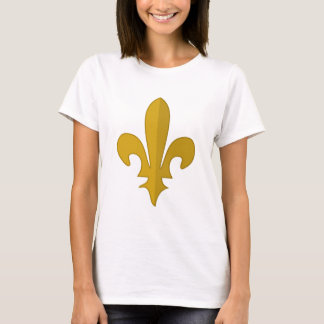 Classic Gold Fleur de lis womens t-shirt