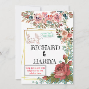 Classic Gold Foil Wedding Invitation   Formal Even